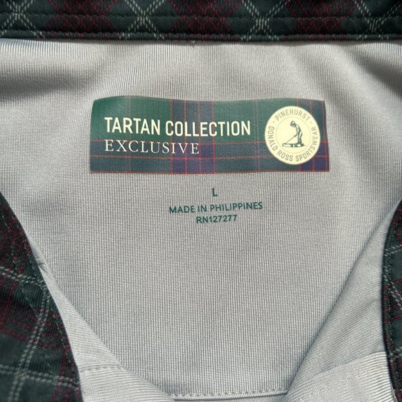 Pinehurst 1895 x Donald Ross Shirt Mens L Tartan Collection gray Putter Boy logo - Picture 2 of 11